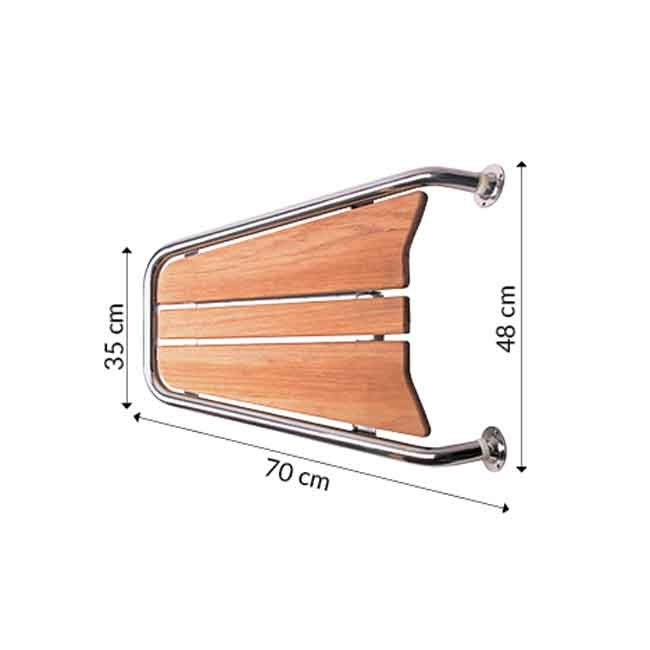 Peke Teak 70x48 cm Ø32 mm Rör