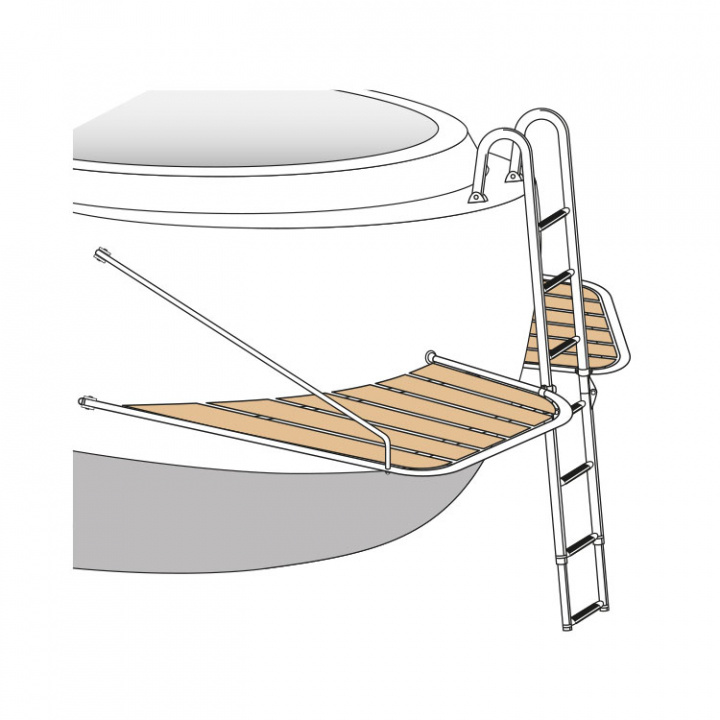 Badplattform 95/47x65 cm Ø32 mm