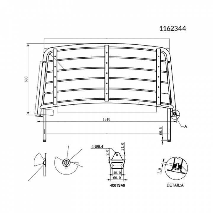 Badplattform 131x60 cm