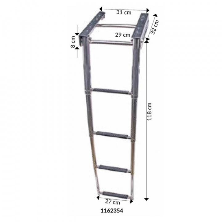 Badstege Teleskop i Kassett För Plattform 4 Steg