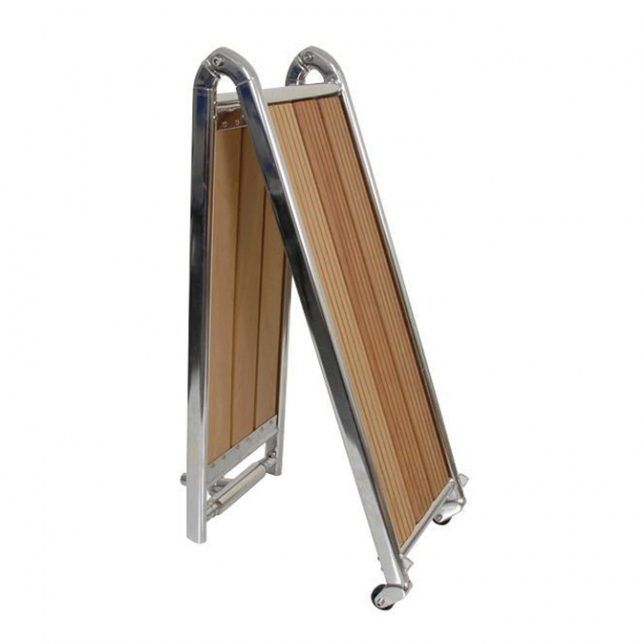 Landgång Rostfri/Teak 160x28 cm
