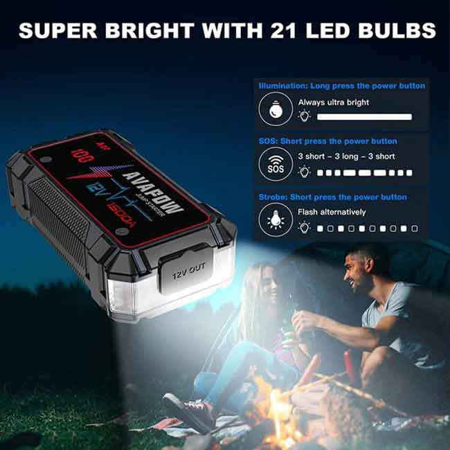 Avapow Jumpstarter A9 Peak 1500A 12V