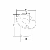 Flaggstångshållare Försänkt Rostfri Flaggstångshållare Försänkt Rostfri