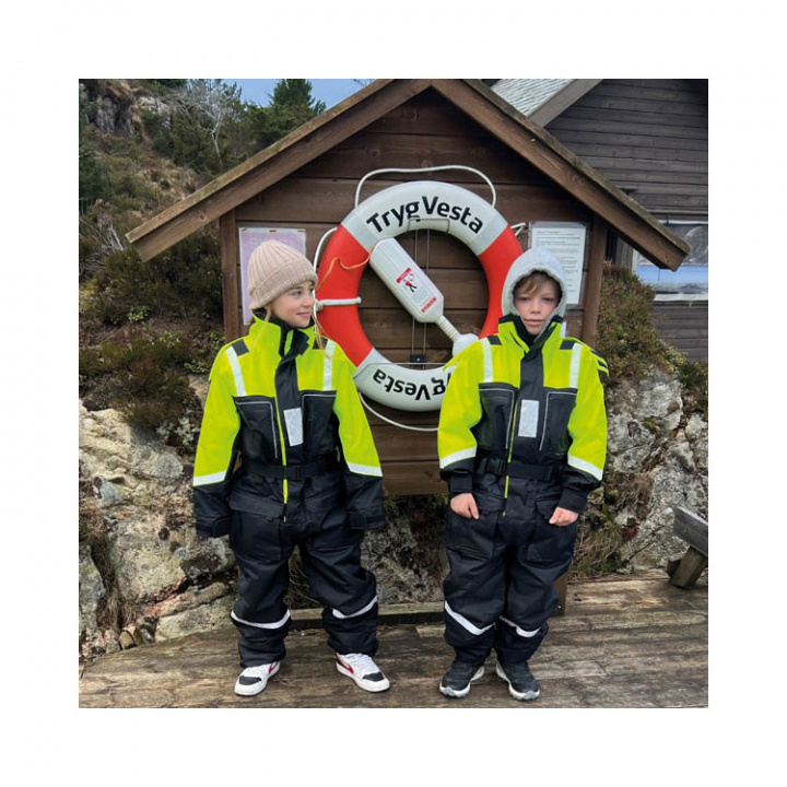 Flytdräkt Barn 50N EN ISO Svart/Gul