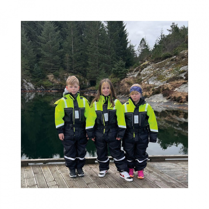 Flytdräkt Barn 50N EN ISO Svart/Gul