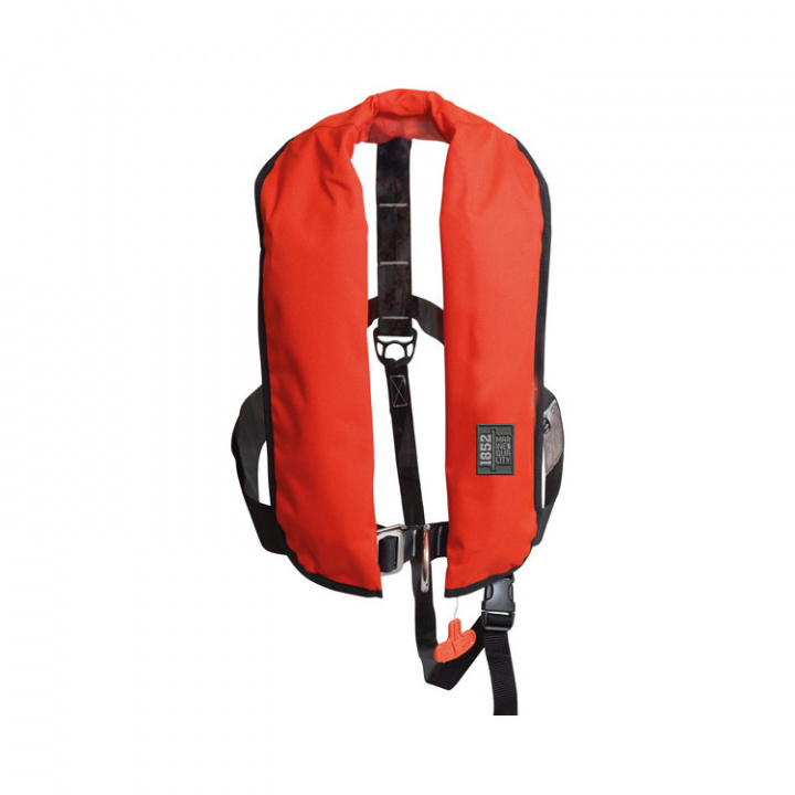 Classic Automatisk Flytväst Med Sele ISO 150N Röd