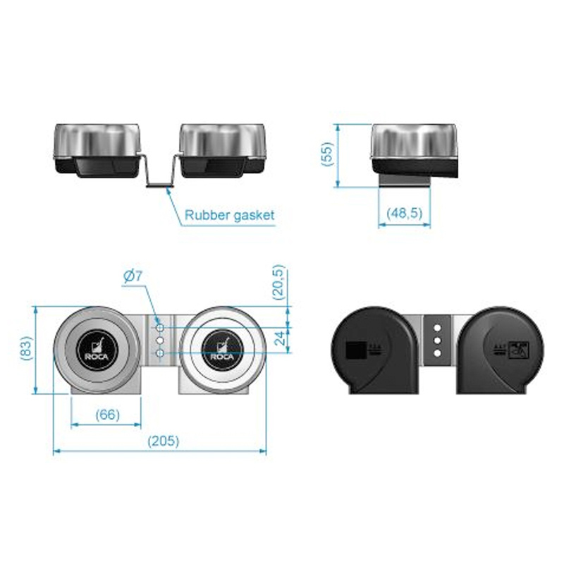 Kompakt Signalhorn Dubbel 12V