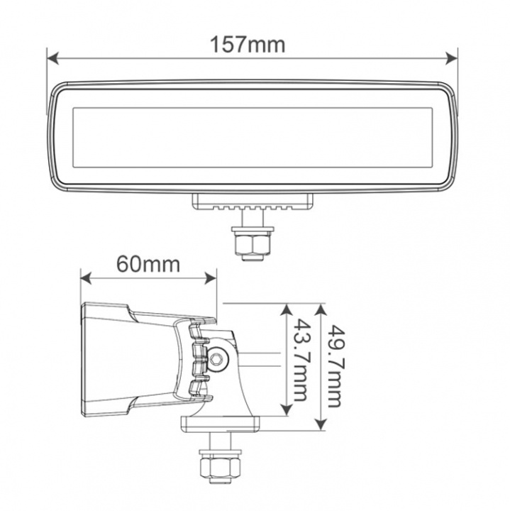 Däcksbelysning LED 10-30V DC 2880lm