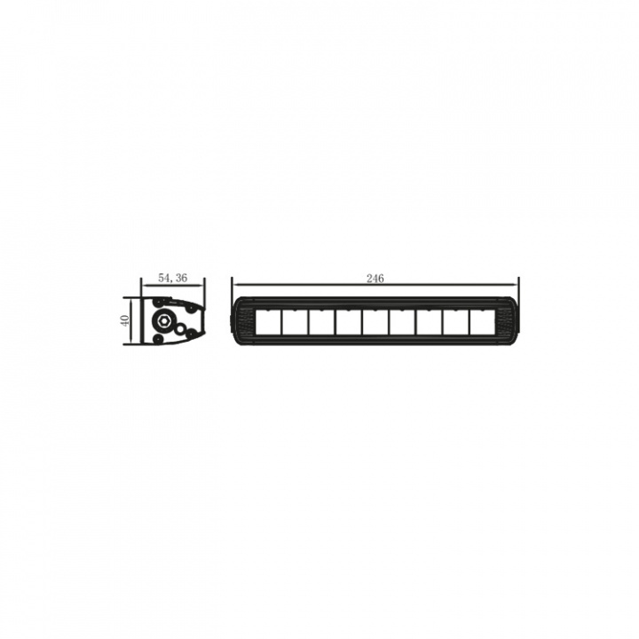 LED Däcksbelysning SLIM 26 10-30V DC 3780 lm