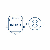 LED-Bajonett BA15D 10-36Vdc Ø25x48 mm 2-pack LED-Bajonett BA15D 10-36Vdc Ø25x48 mm 2-pack