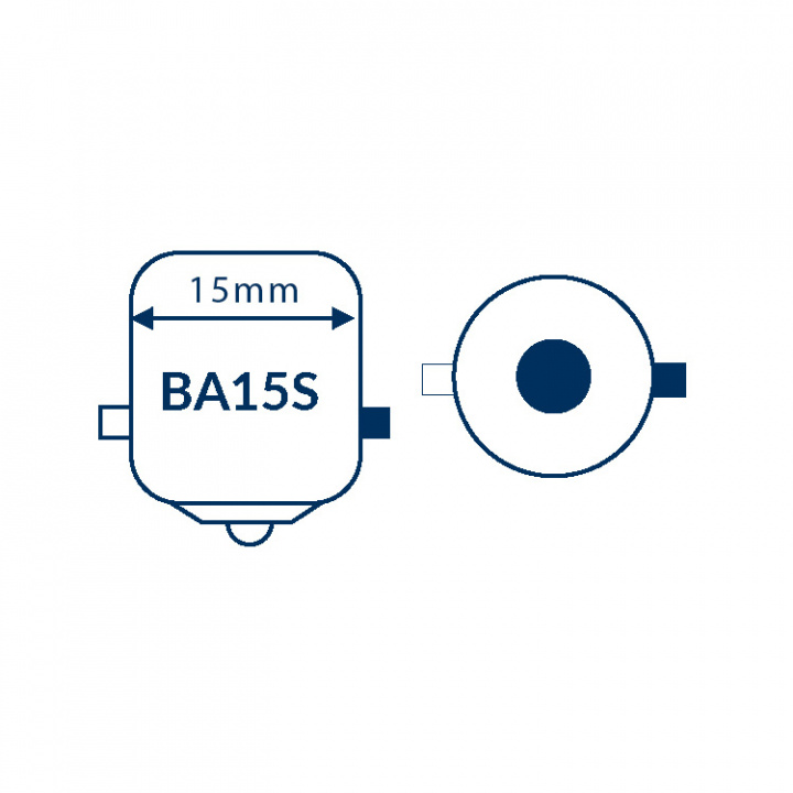 LED-Bajonett BA15S 10-36Vdc Ø19x33 mm 2-pack
