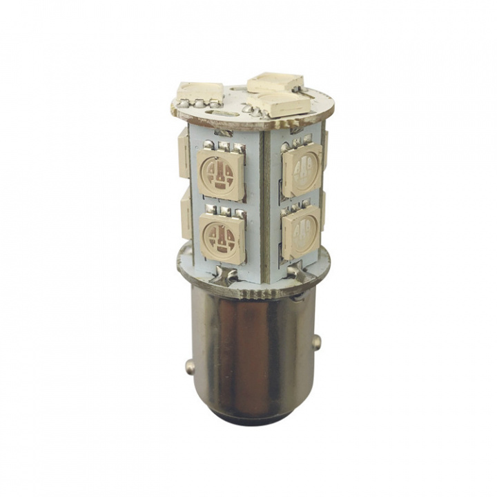 LED-Lanternlampa BAY15D 10-36Vdc Grön Ø19x43 mm 2-pack