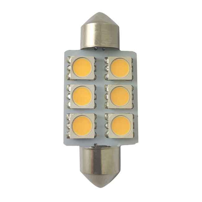 LED Pinol/Spollampa 10-36Vdc 37 mm 2-pack