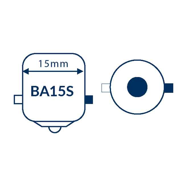LED-Lampa BA15S 10-36Vdc Ø23x46.5 mm 2-pack