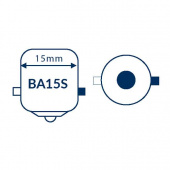 LED-Lampa BA15S 10-36Vdc Ø23x46.5 mm 2-pack LED-Lampa BA15S 10-36Vdc Ø23x46.5 mm 2-pack