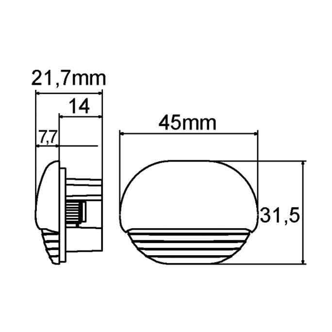 Easy Fit LED-lampa IP67 RF 12V/24V Vitt Ljus