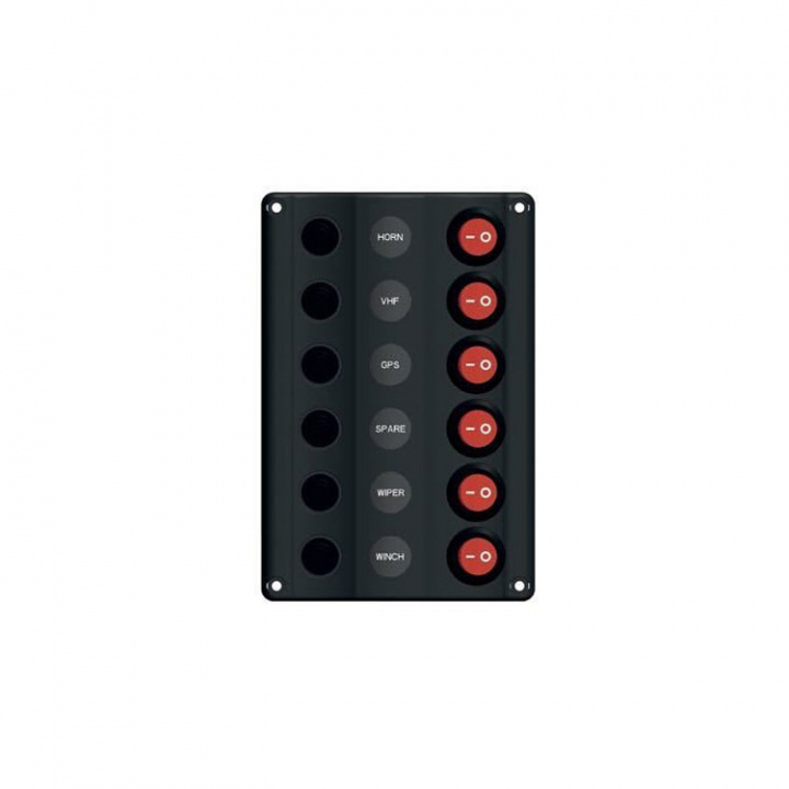 Wave LED Strömpanel 6 Brytare & Automatsäkring