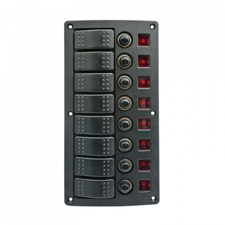 Elektrisk Panel Med Automatsäkringar 8 Kontakter