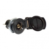 Installationskontakt Liten Med Skyddslock 12/24 V 16amp Installationskontakt Liten Med Skyddslock 12/24 V 16amp