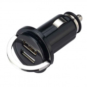 USB-laddare Dubbla 12-24 Vdc Uttag 5v / 2,1A USB-laddare Dubbla 12-24 Vdc Uttag 5v / 2,1A