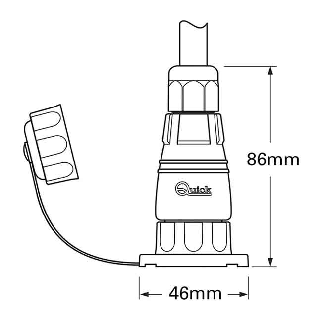 Däckskontakt 7-polig Max 12 amp