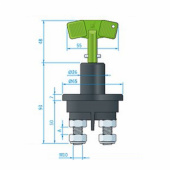 Huvudströmbrytare Gastät 250A 6-24V Iso 8 Huvudströmbrytare Gastät 250A 6-24V Iso 8