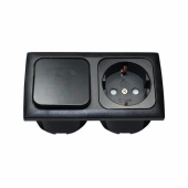 Strömuttag Med Brytare Svart 220V Strömuttag Med Brytare Svart 220V