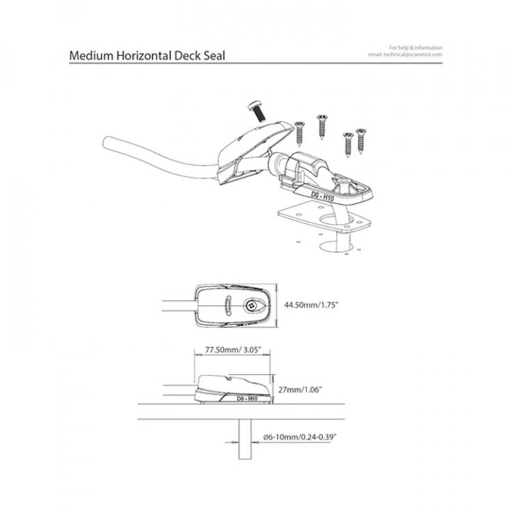 Kabelgenomföring Plast DS-H10 Ø6-10 mm IP68 Svart
