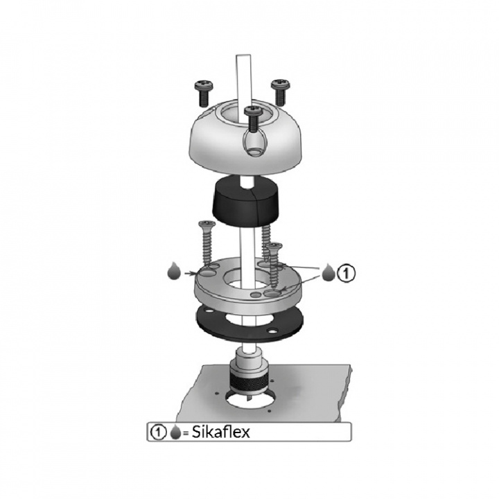 Kabelgenomföring Nylon Grå
