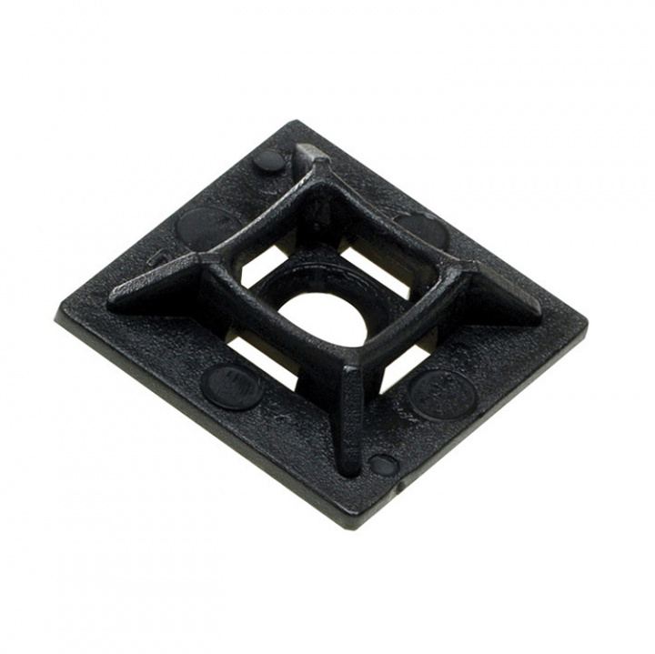 Sockel För Buntband Svart 28x28mm Med Lim (10-pack)