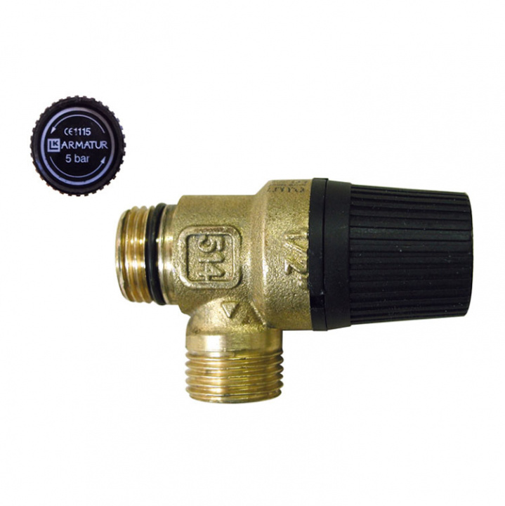 Säkerhetsventil Kvadrat 16l 5,0 kp/cm2