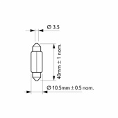 Spollampa 12V 10W SV8.5 Spollampa 12V 10W SV8.5