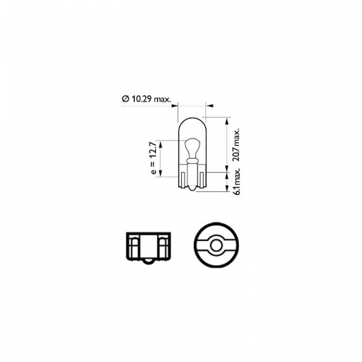 Lampa 12V 5W W2.1x9 5D