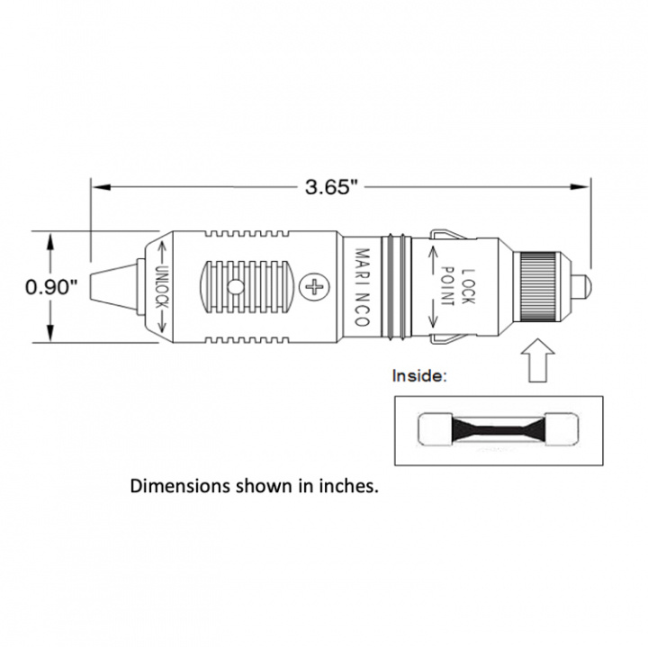 Sladdkontakt 12V Max 10A