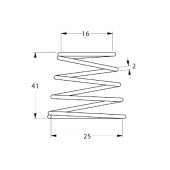 Konisk Fjäder Rostfri 2-pack Konisk Fjäder Rostfri 2-pack