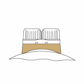 Medelstort Underlag Krökt Svart Medelstort Underlag Krökt Svart