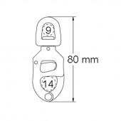 Triggersnap Skothake Litet Öga Brottstyrka 2000kg Triggersnap Skothake Litet Öga Brottstyrka 2000kg
