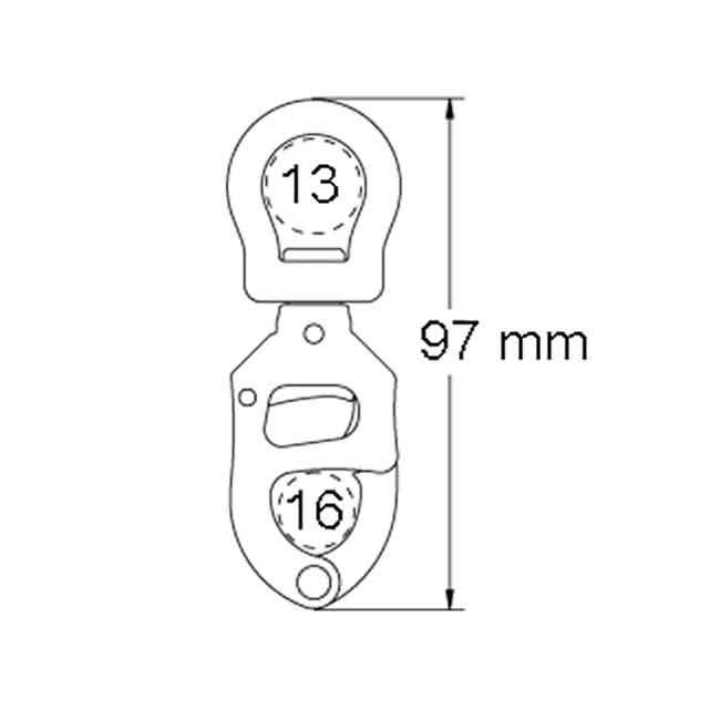 Triggersnap Skothake Litet Öga Brottstyrka 3200kg