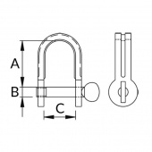 Schackel Rostfri Med Vingskruv Schackel Rostfri Med Vingskruv