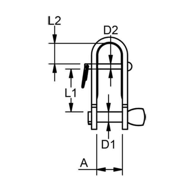 Blue Wave Nyckelshackel Med Pinne