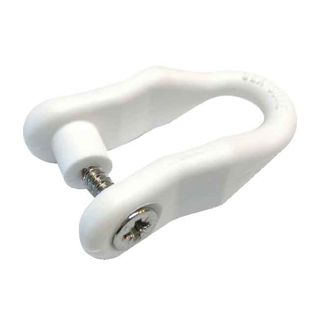 Schackel Vit Nylon Ø6mm För skruv