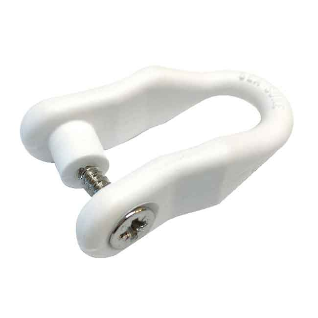 Schackel Vit Nylon Ø8mm (51mm hög)