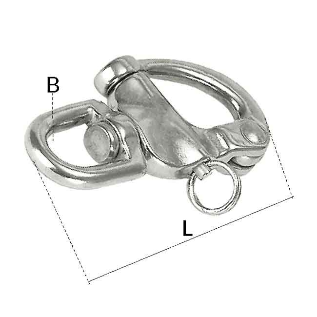 Skothake Med Svirvel Rostfri