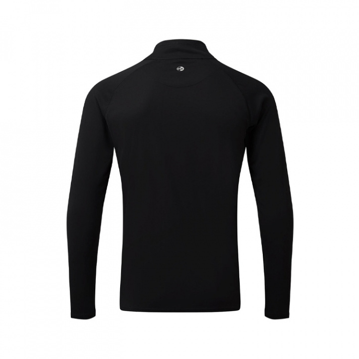 UV009 Men's UV Långärmad Zip T-Shirt Svart
