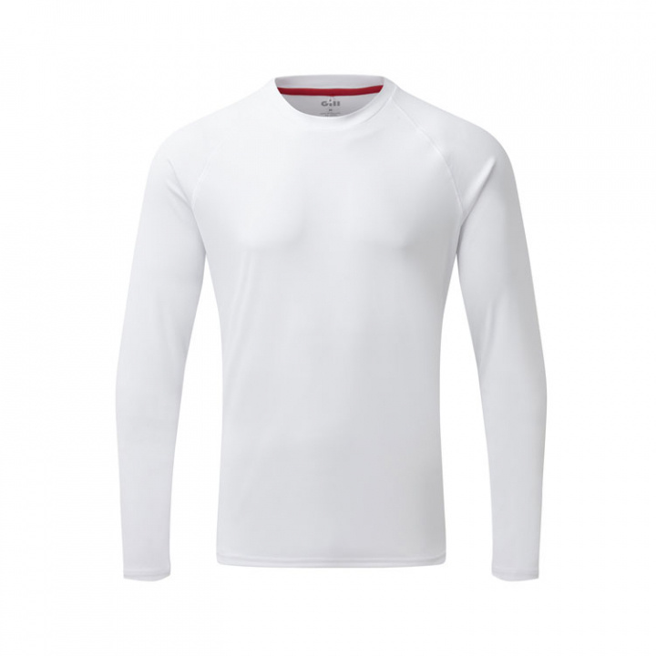 UV011 Herr UV Tec Långärmad T-Shirt Vit