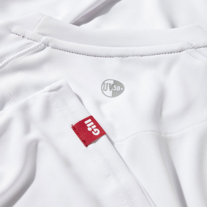 UV011 Herr UV Tec Långärmad T-Shirt Vit