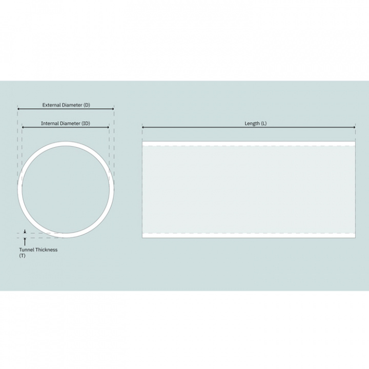 Tunnel Aluminium, Ø386x12x3000mm