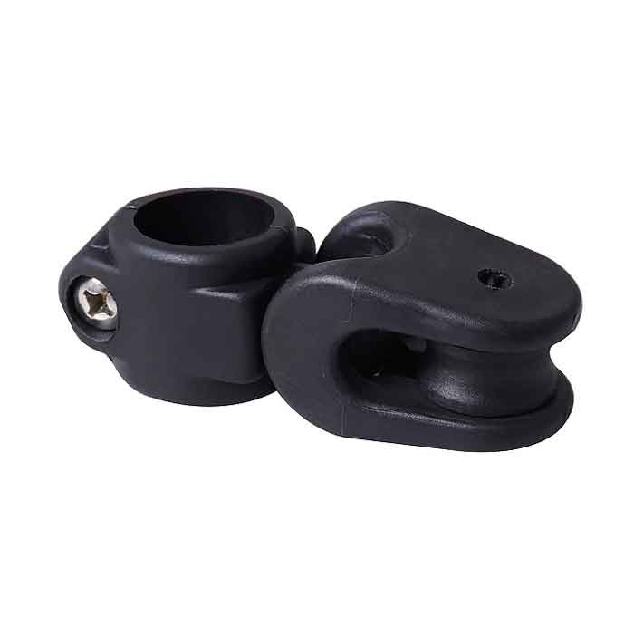 Ledblock Med Svirvel Svart PVC Ø25 mm