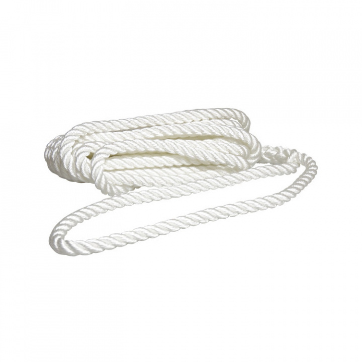 Förtöjningslina 3-Slagen Vit 10 m