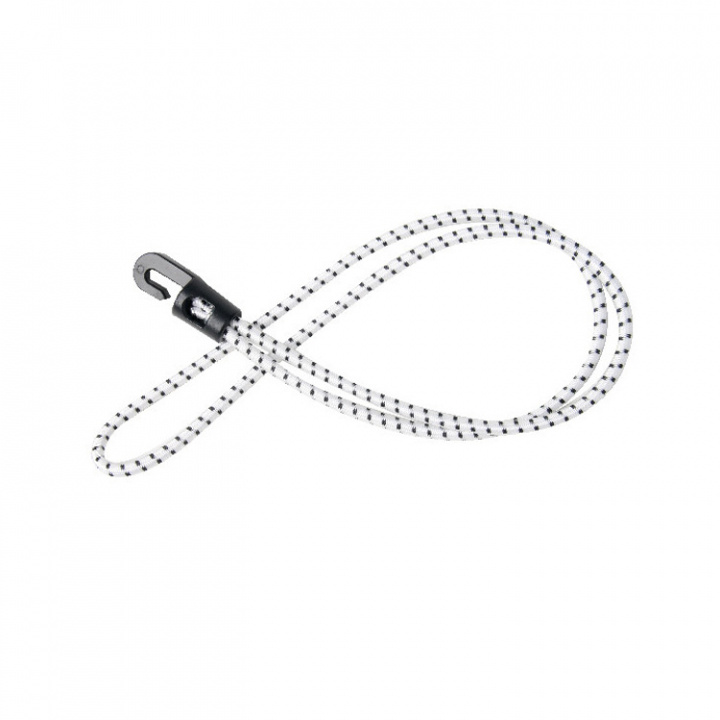 Elastisk Lina Med Krok Vit Ø4 mm 30 cm 5-pack